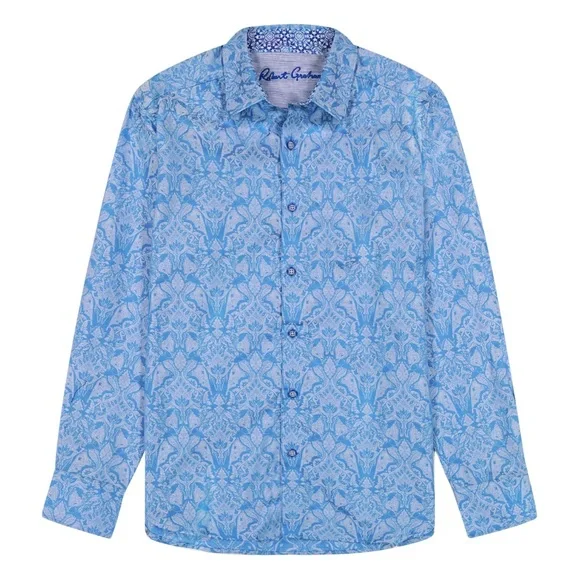Robert Graham | Shirts | Nwt Robert Graham Highland Casual Button Down  Shirt Blue Classic Fit Size Medium | Poshmark